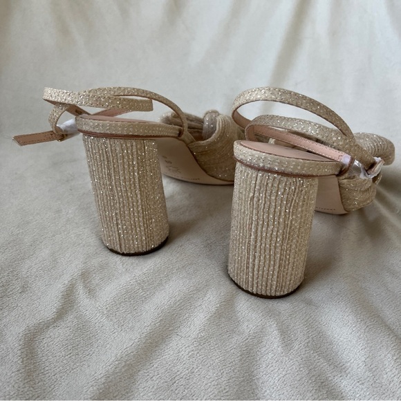 Loeffler Randall Camellia Sandals in Cream Sparkle Size 9.5 NWOT - Picture 8 of 8